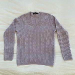Brooks Brothers 100% cashmere lavender pullover size medium.